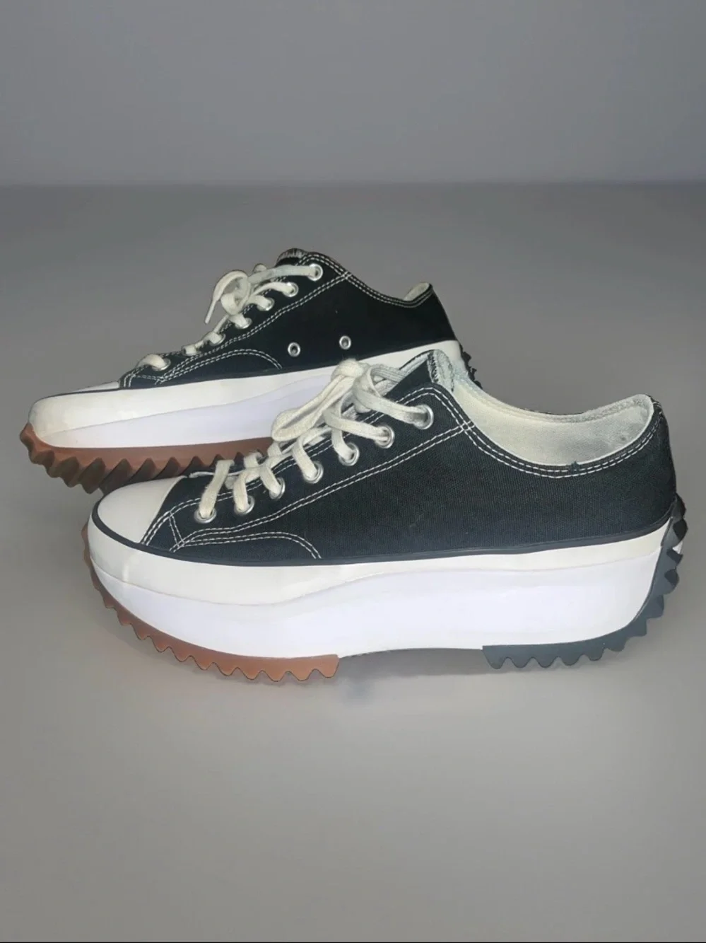 Converse Run Star Hike Ox Sneaker 168816C- Black White Gum - Women 11.5 Mens 10